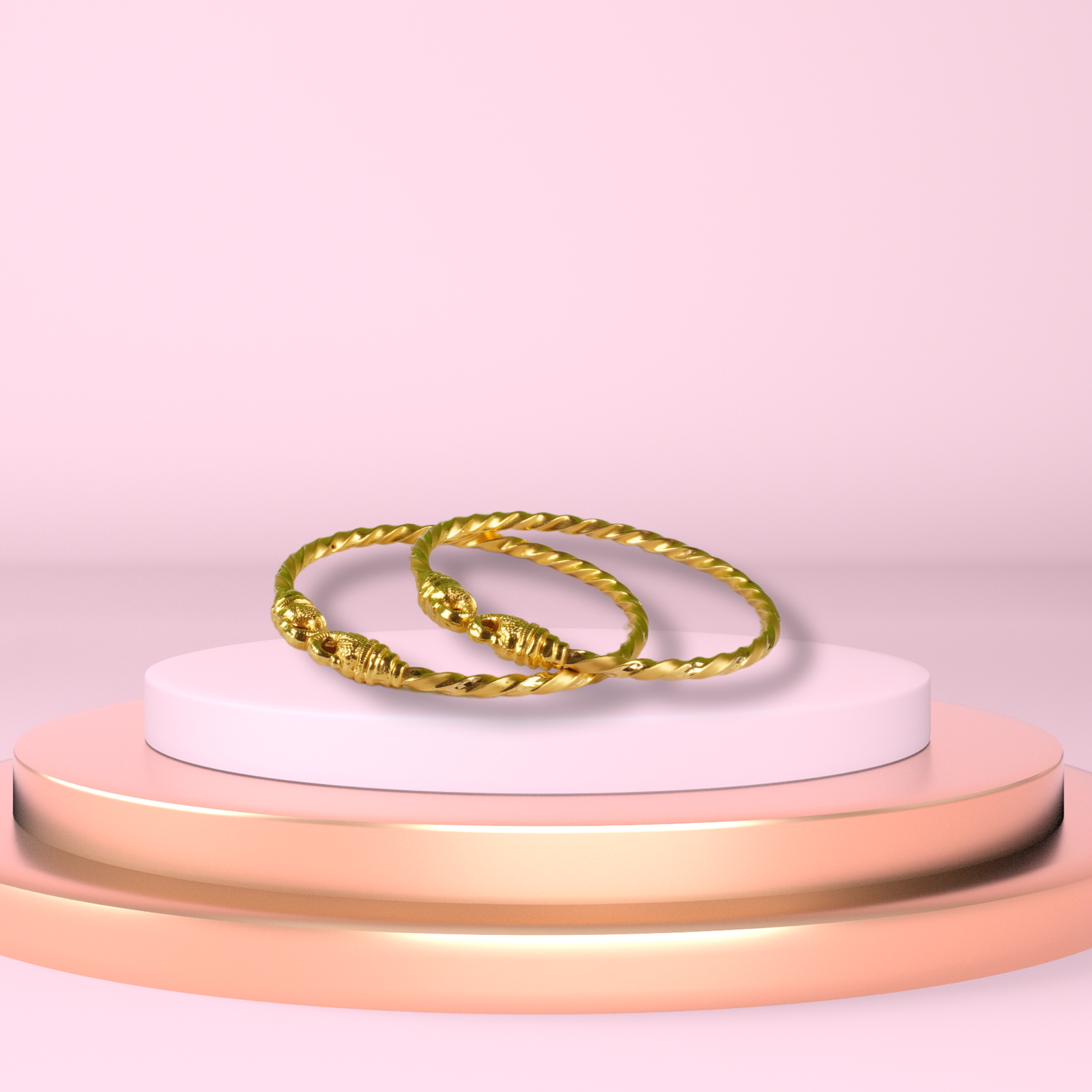 Gold Bangles - 15.63 Gm