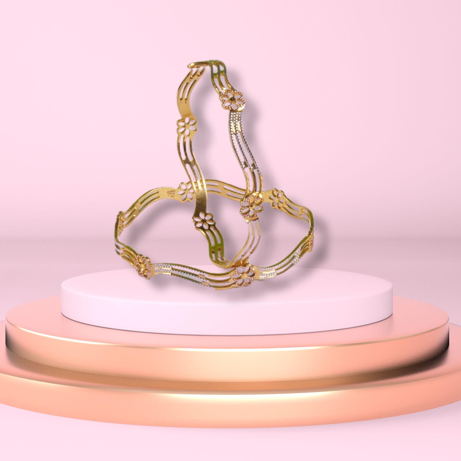 Gold Bangles - 23.84 Gm