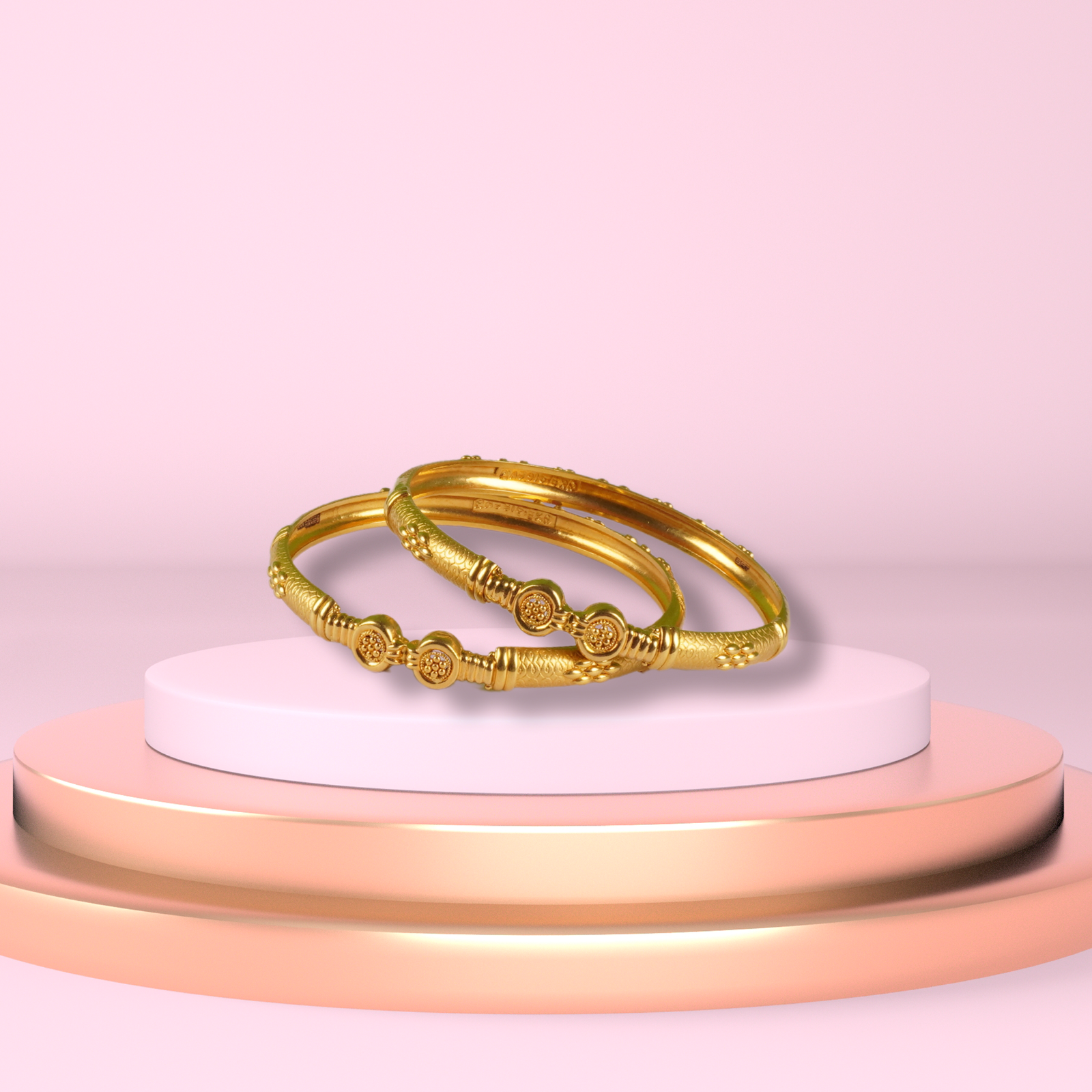 Gold Bangles - 27.37 Gm