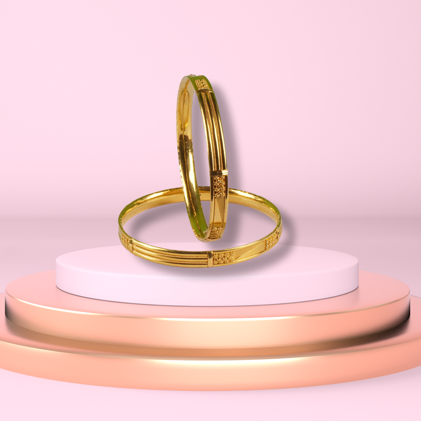 Gold Bangles - 38.35 Gm