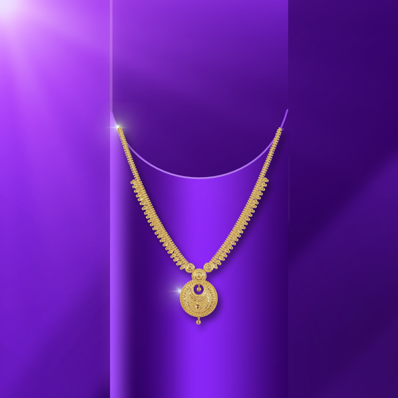 Gold Long Necklace - 37.51 Gm