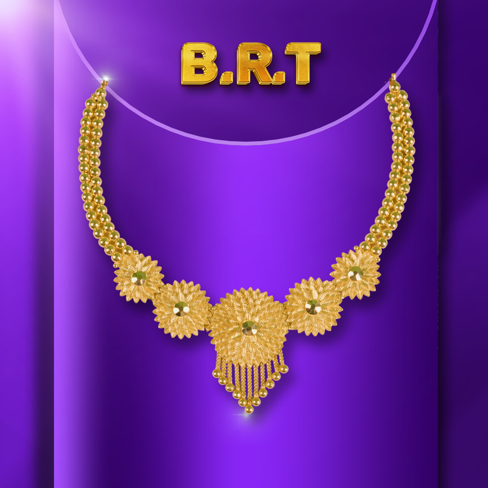 Gold Short Necklace - 29.99 Gm