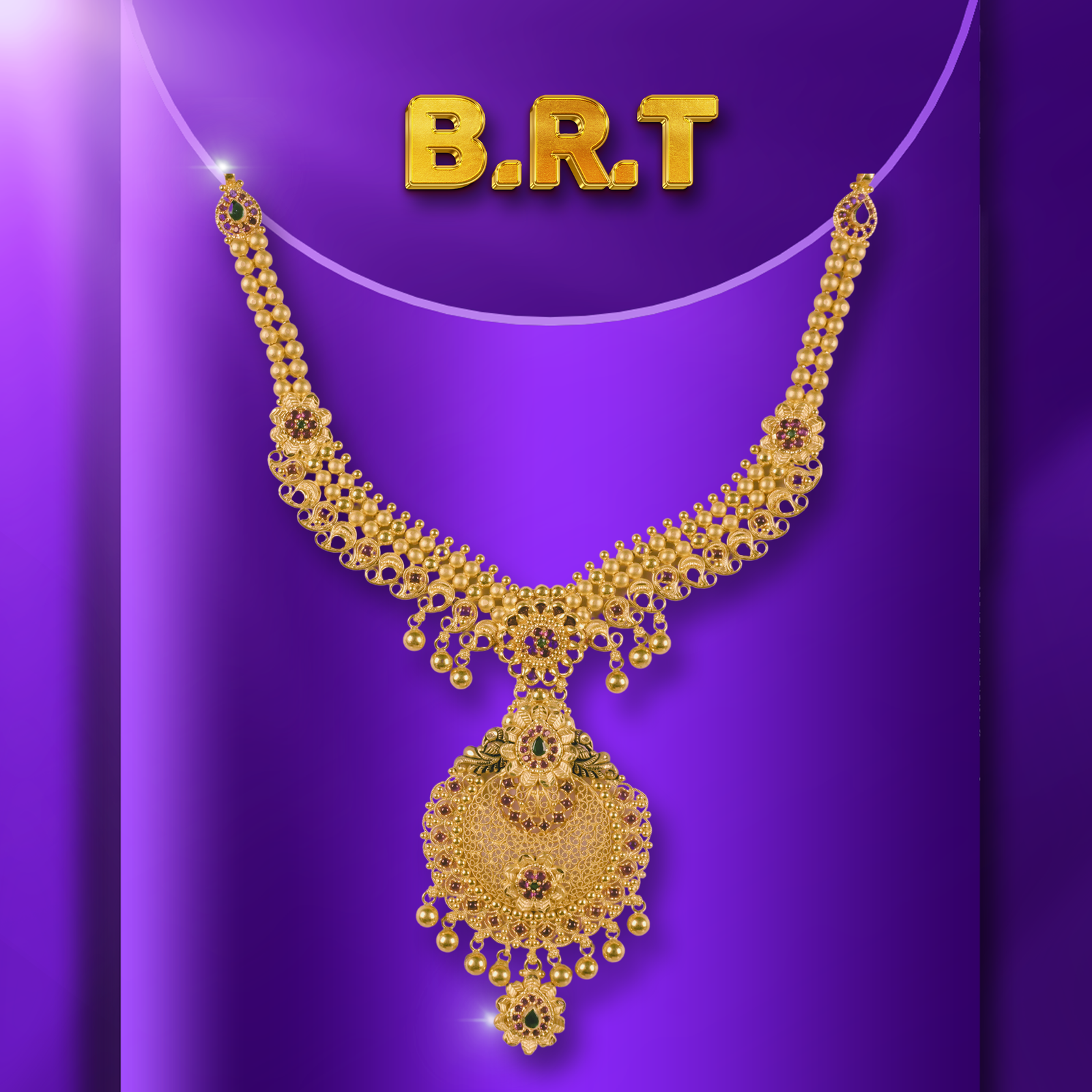 Gold Short Necklace - 39.76 Gm