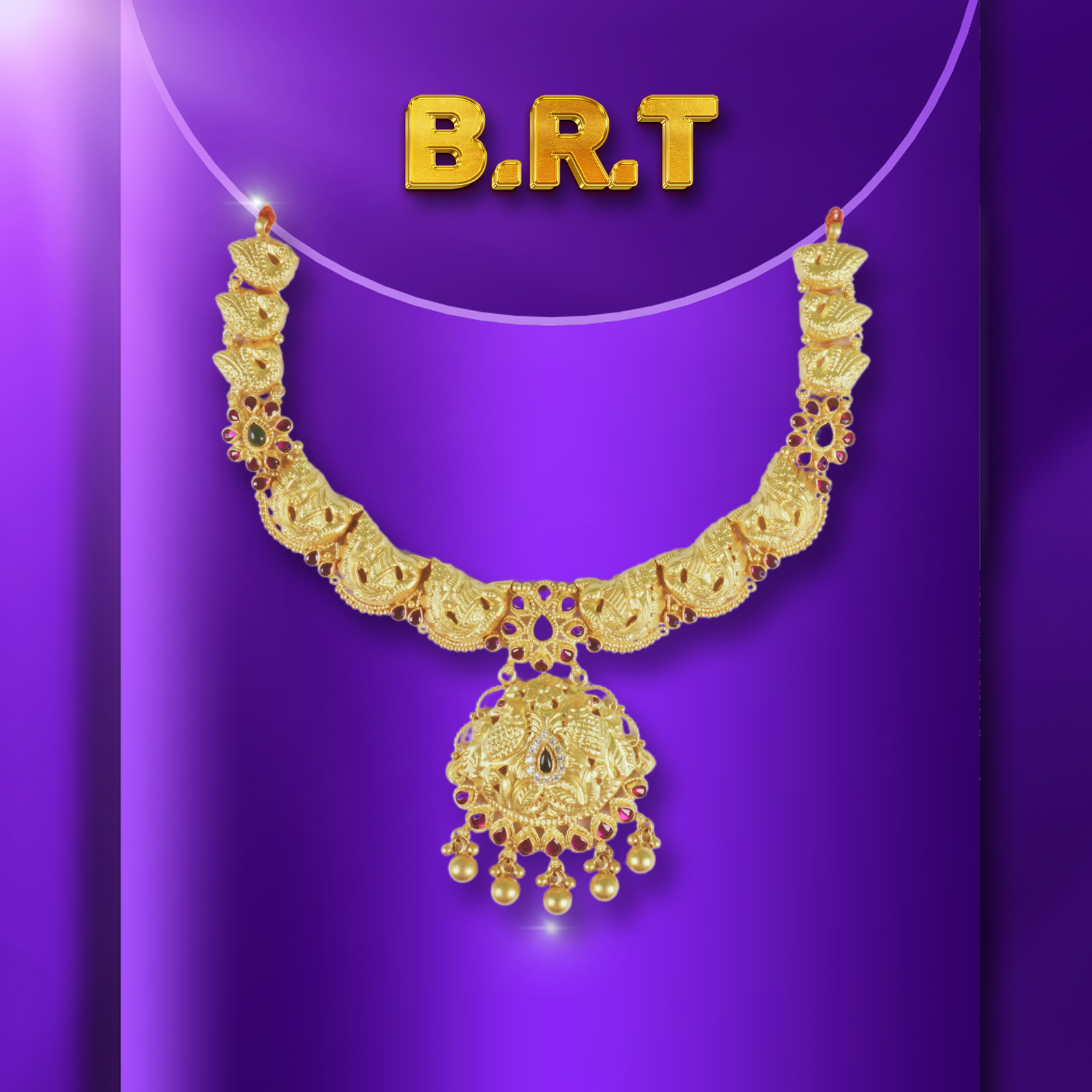 Gold Short Necklace - 39 Gm