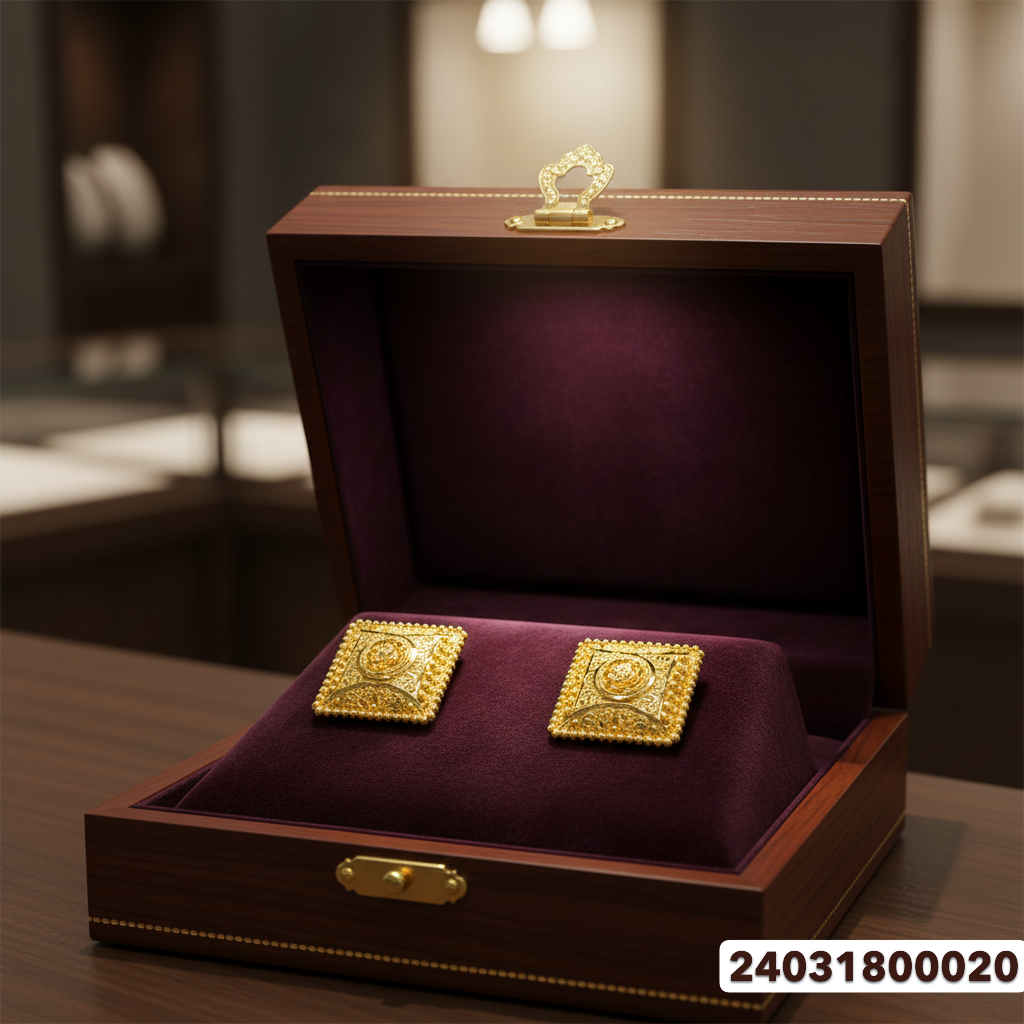 Gold Stud Earrings - 10.04 Gm