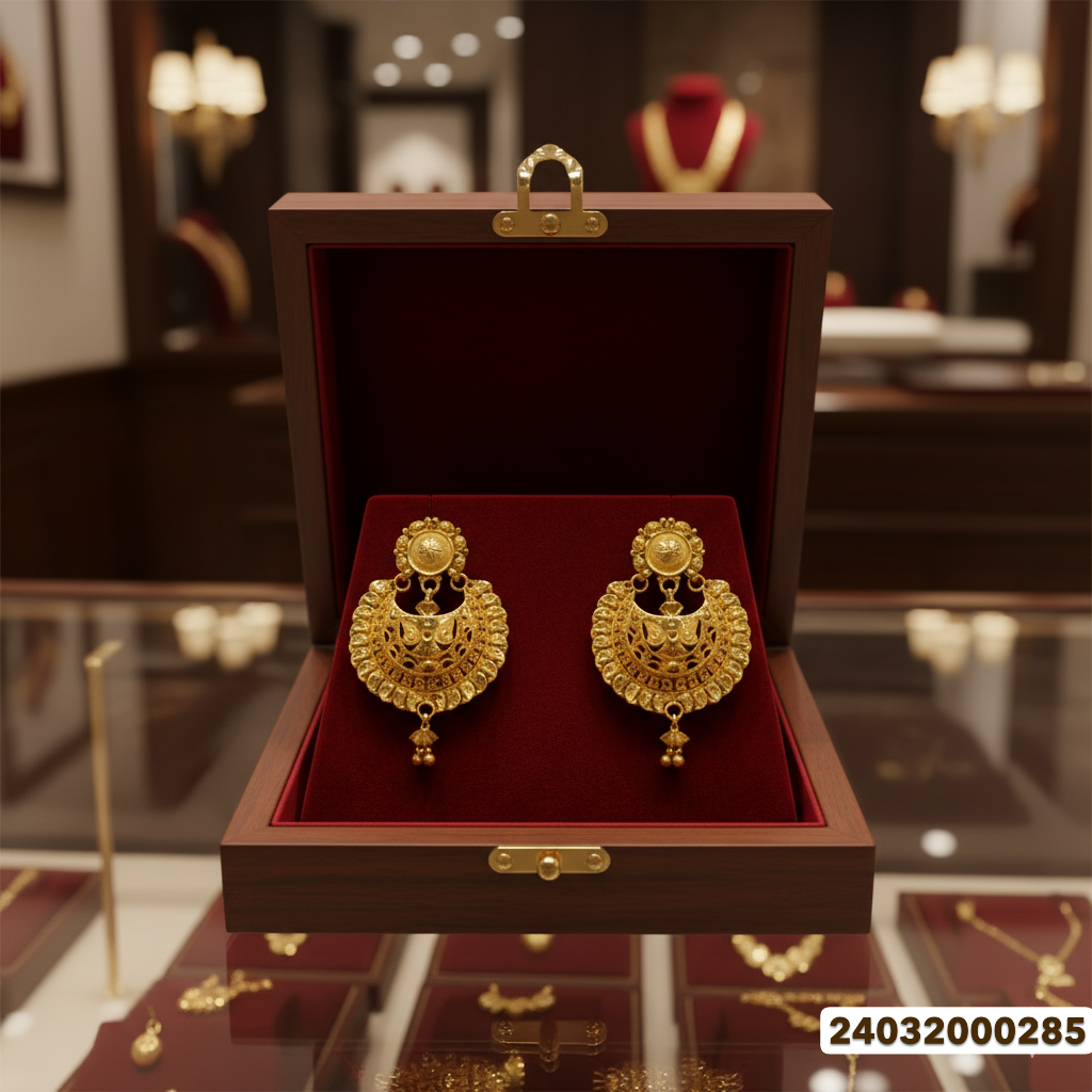 Gold Stud Earrings - 11.02 Gm