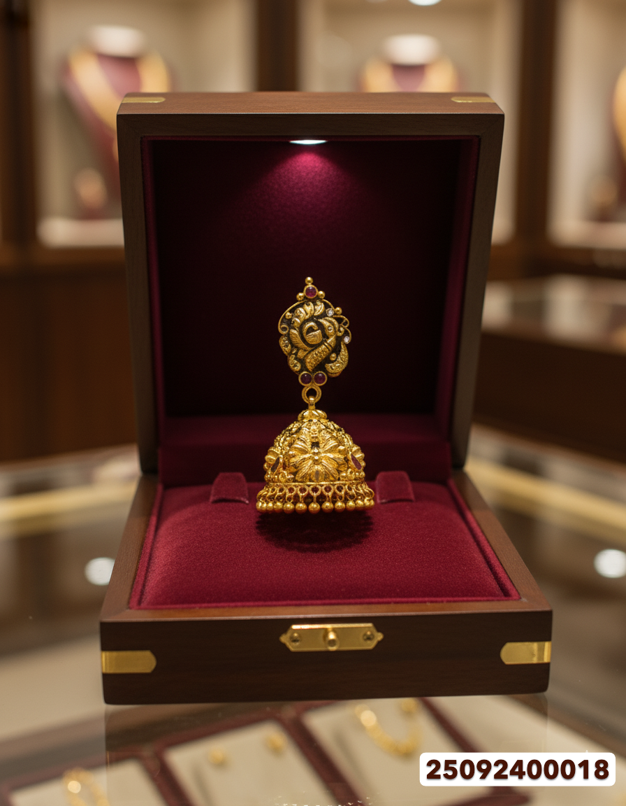 Gold Stud Earrings - 12.86 Gm