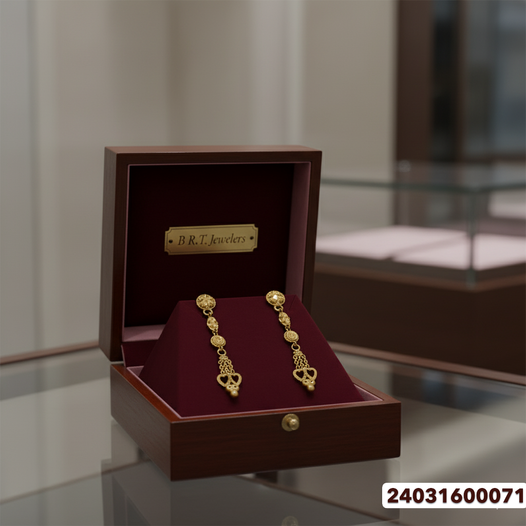 Gold Stud Earrings - 3.23 Gm