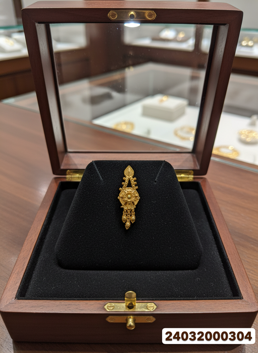 Gold Stud Earrings - 4.04 Gm