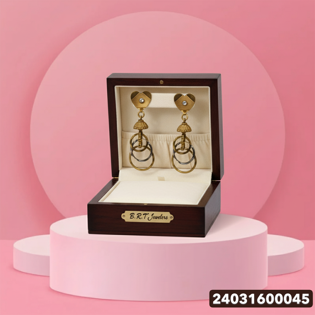 Gold Stud Earrings - 4.06 Gm