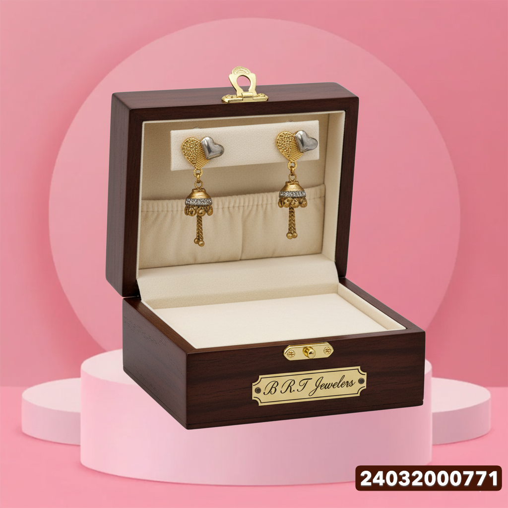 Gold Stud Earrings - 4.12 Gm