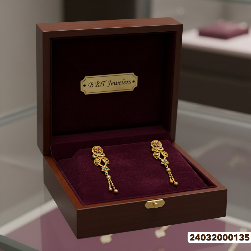 Gold Stud Earrings - 4.22 Gm