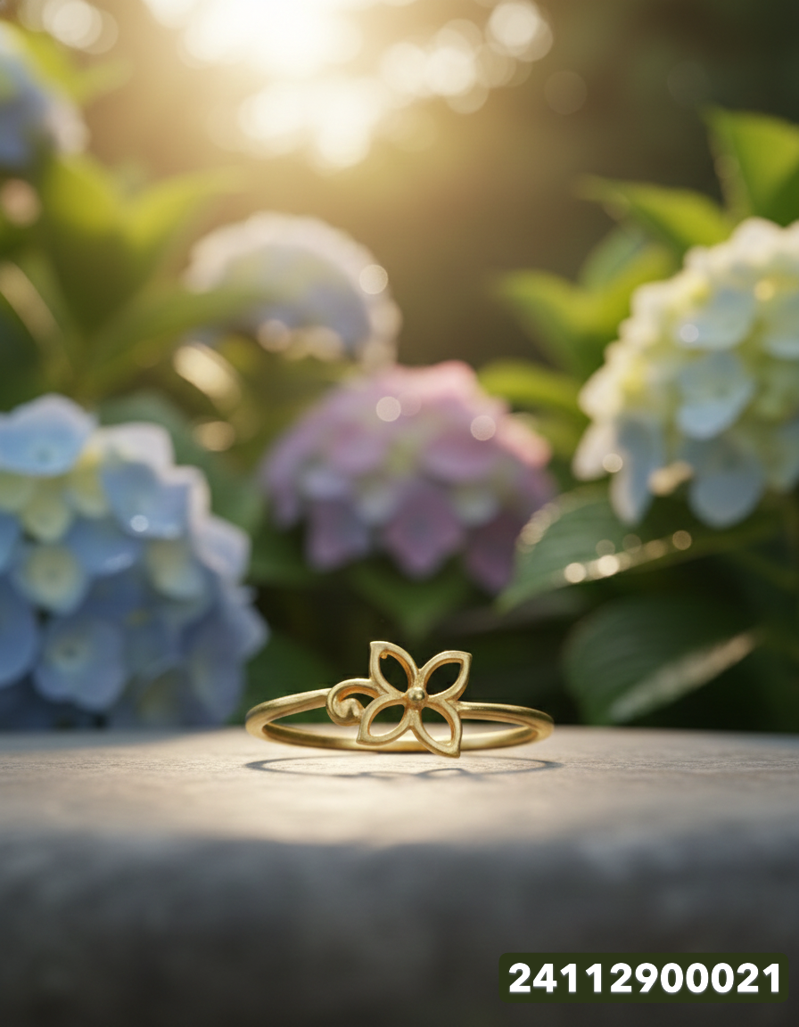 Ladies Gold Ring - 0.97 Gm -01