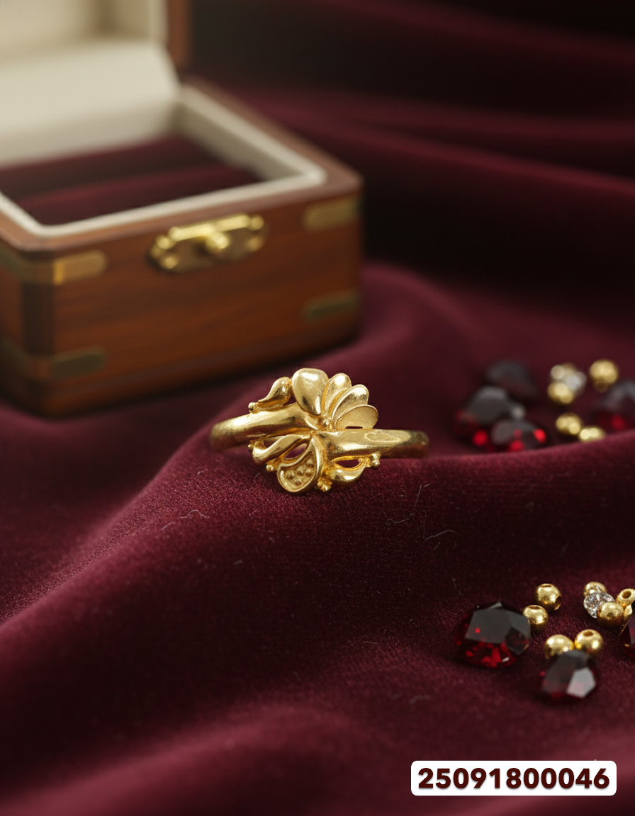 Ladies Gold Ring - 0.97 Gm -02