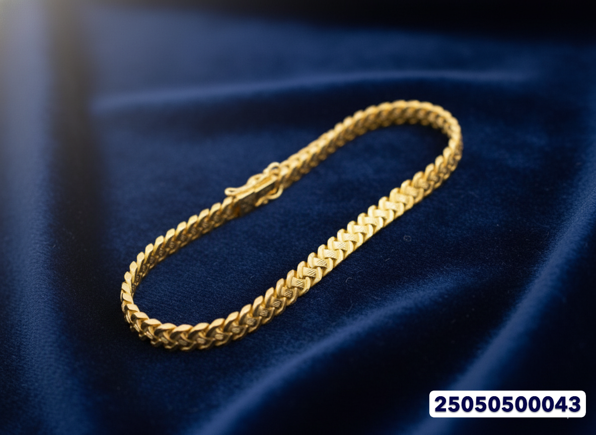 Mens Gold Bracelet - 8.15 Gm
